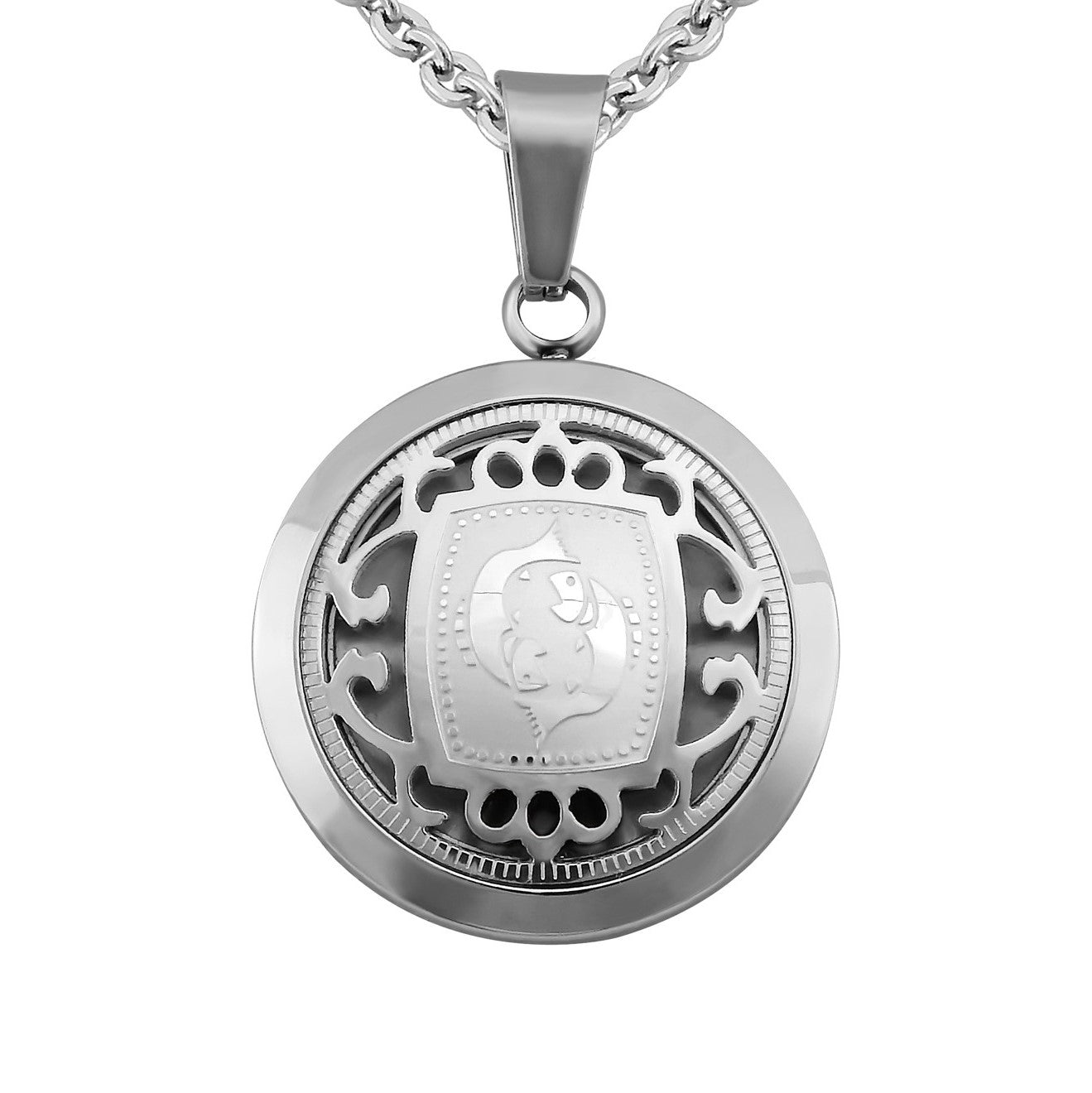 Hanessa Personalisierte Kette mit Gravur Edelstahl 50 cm mit Anhänger Sternzeichen Stier in silber - Personalisierte Halskette für Männer und Frauen - Personalisierter Schmuck Damen Herren