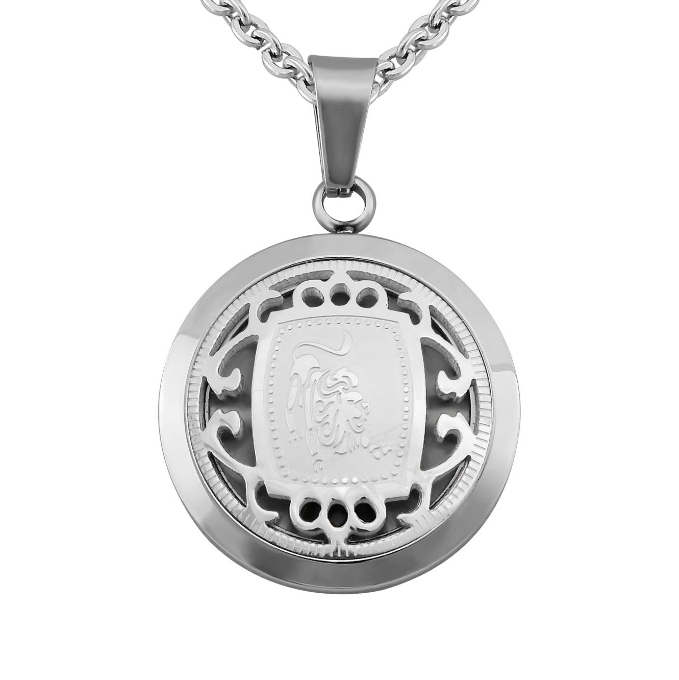 Hanessa Personalisierte Kette mit Gravur Edelstahl 50 cm mit Anhänger Sternzeichen Stier in silber - Personalisierte Halskette für Männer und Frauen - Personalisierter Schmuck Damen Herren