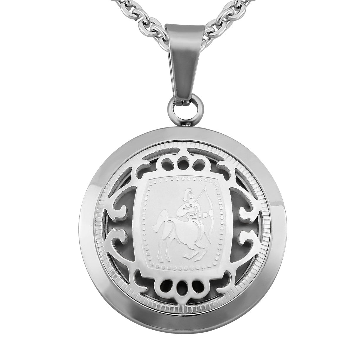 Hanessa Personalisierte Kette mit Gravur Edelstahl 50 cm mit Anhänger Sternzeichen Stier in silber - Personalisierte Halskette für Männer und Frauen - Personalisierter Schmuck Damen Herren